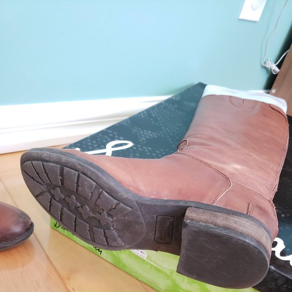 Sam Edelman S5 Penny Whiskey Leather Riding Boots - Picture 2 of 11